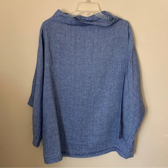Linenbee Classy Top 3/4 Sleeve Raised Neck size XL - Picture 1 of 4